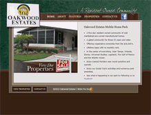 Tablet Screenshot of oakwoodestatesmhp.com